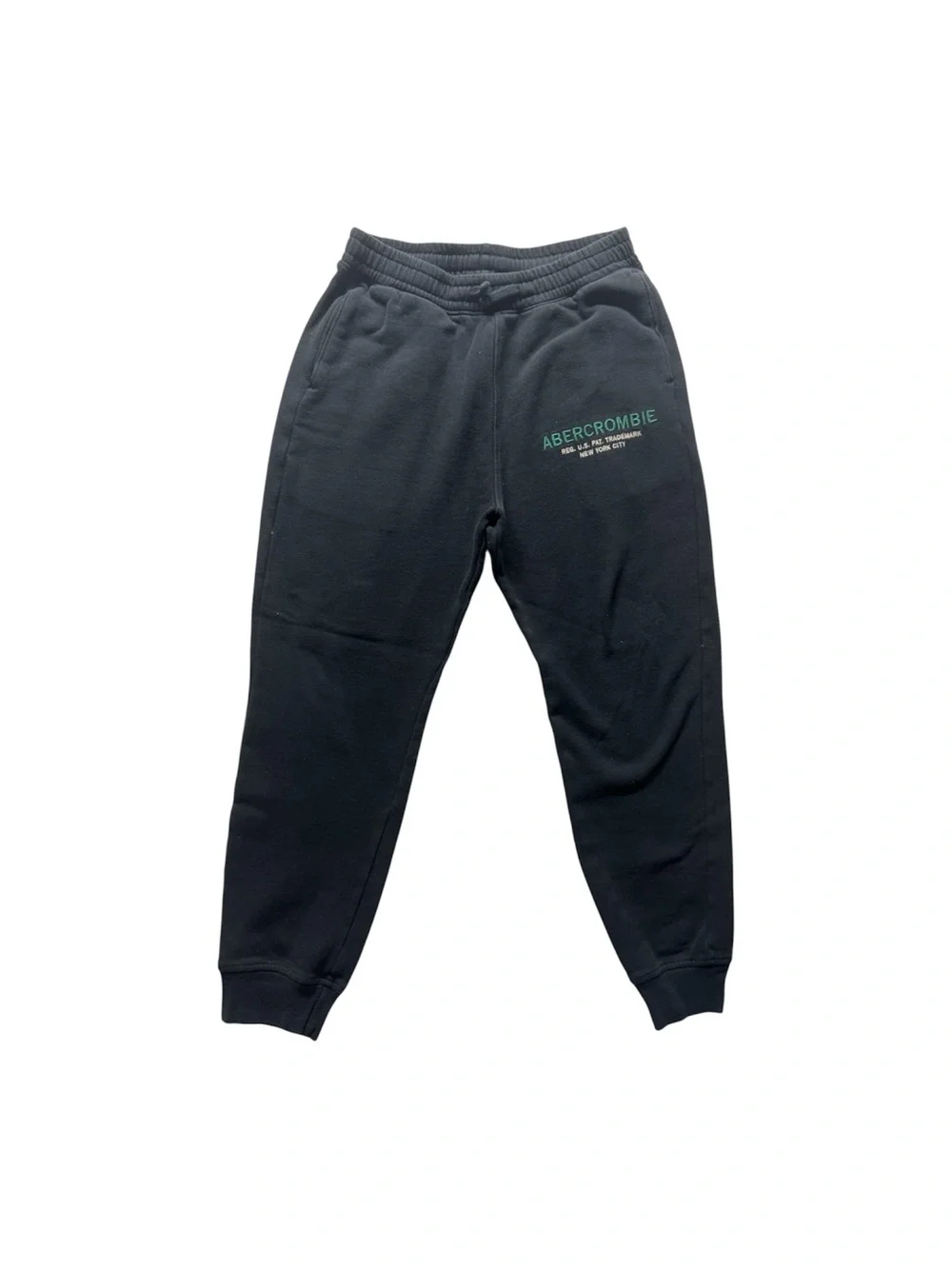 Abercrombie Kids Boys Black Logo Jogger Sweatpants Size 13/14